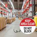 5 Pack 10x10 Inches Keep Area Clear Do Not Block Sign Vinyl Do Not Block Anti-slip Adhesive Floor Signs Rust Free Fade Resistant Weatherproof Adhesive Floor Decals for Warehouse Workplace