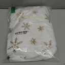 Mr. Pen- Christmas Tree Skirt 24 inches, White Faux Fur Christmas Tree Skirts with Gold Snowflakes, White Tree Skirt