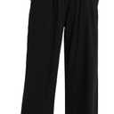 Gracyoga Wide Leg Yoga Pants for Women Casual Loose Cozy Sweatpants High Waisted Lounge Pajama Flowy Pants With Pockets (Black, L)
