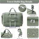 Extra Large Travel Duffle Bag,Carry on Overnight Weekend Bag with Shoes Compartment,Weekender Bags for Women for Travel Business Trips Sport Hospital