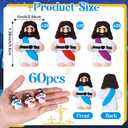 60 Pcs Little Jesus Figures Bulk Jesus Love You Mini Tiny Baby Jesus Figurines Easter Egg Stuffers Gifts for Christian Catholic Baptism Religious Party Favors