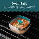 Anyday 2 Pack 2.5 Cup Microwavable Glass Lunch Containers With Glass Lids, Microwave Safe Lunch Bowls with Lids for Work, Food Storage, Bento Box Meal Prep Container