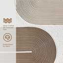 SAFERRYHOME Boho Neutral 3D Textured Wall Art Hand Painted,24"x36"x3 Framed, 24"x36"x3 Panels