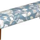 Gdmhy Dining Bench Seat Cover,Washable Durable Bench Slipcover, Stretch Floral Printed Seat Cushion Cover,Protector Ottoman Bench Cover for Bedroom, Kitchen, Hotel, Banquet (Flower-E)