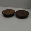 2 Pcs Wood Riser - 3.75' Display Stand for Farmhouse Decor, Tiered Tray Accessories, Round Rustic Pedestal for Home Decorations (Paulownia Color)