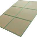 MAXYOYO Japanese Tatami Mat 100% Rush Grass Portable Folding Mat Futon Mattress Firm Traditional Floor Bed 79"x60"x0.47", Queen