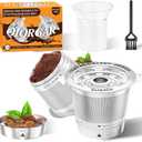 2 Pack Reusable K Cups for Keurig- All Stainless Steel Coffee Pods for Keurig 1 Prong Coffee Machine, No Seal Gasket, Non Plasic, Heat Safe, All in One Set