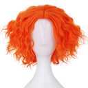 Mersi Short Orange Wigs for Costume Orange Anime Wigs for Party Halloween S077O