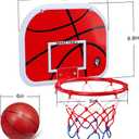 Mini Basketball Hoop Set for Kids Adults, Indoor Play Wall Mount Basketball Hoop for Door with 4 Small Replacement Toddler Basketballs, ABS Backboard Metal Rim Goal Sport Gifts for Pool Game Fun