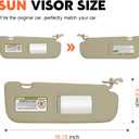 Beige Passenger Right Side Sun Visor Replacement Compatible with Hyundai Elantra 2011 2012 2013 2014 2015 (Not Fit for GT) Replace 852203X000TX
