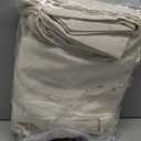 Epakh Canvas Tote Bag with Zipper - Bulk Reusable Large Blank Cotton Grocery Shopping Tote for Women Men DIY Crafting (19.7 x 3.9 x 15.8 Inch, Beige)