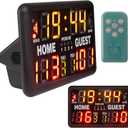 Suzile 24 x 16 Inch Electronic Basketball Scoreboard Tabletop Digital Scoreboard with Remote Portable Scoreboard Professional Scoreboard Clock Volleyball Scoreboard Score Keeper for Multisport