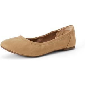 Amazon Essentials Women's Ballet Flat, Tan Micro, 8 B US