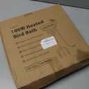 Heated Bird Bath for Outside Winter, Powerful 100W Thermostat Control Heated Bird Baths for Outdoors with 5-Prong Metal Stake, Heated Birdbath Water Heater for Garden Yard Patio Lawn (Grey) (Gray)