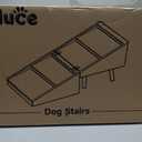 Dog Stairs for Small Dogs Faux Leather Foldable Pet Ramp and Ottoman
17.13" H Non-Slip Wooden Pet ramp for Puppy Senior Injured Dogs