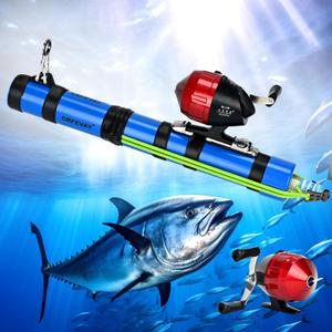 Fishing Catapult Rod - Slingshot Fishing Reel & Colitt Fishing PoleLong-Distance Catapult Casting for Saltwater & Fly FishingIdeal Fishing Gifts for Men, Saltwater Fishing Gear
