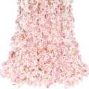 Sggvecsy Cherry Blossom Garland Artificial Cherry Flower Vines 6 Pack Hanging Silk Flowers Garland for Home Wedding Garden Party Arch Office Decor (Pink)