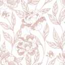 Vinjiasin Pink Floral Wallpaper Peel and Stick Modern Contact Paper Self Adhesive Removable Wall Paper for Bathroom Bedroom Cabinets 17.3"x 78.7"