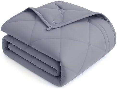 OMYSTYLE Weighted Blanket for Adults (20lbs, 80''x87'') - Queen/King Size Heavy Throw Blanket, Breathable and Cooling Microfiber Material with Premium Glass Bead for All Season Use, Grey