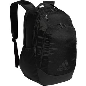 adidas Defender Sports Backpack with Shoe Compartment, Soccer Bag, Black/Black, One Size