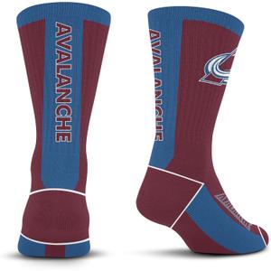 For Bare Feet NHL Unisex Kids Nhl Mvp Crew Sock Youth (Red)