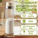 LemonRoad 22 oz Large Glass Sugar Dispenser with Pour Spout for Sugar, Coffee, Large Capacity Sugars Container Anti-slip Ribbed Design Glass Jars for Salt Kitchen Baking(Warm Gray)