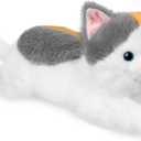 19 inch 3 Pounds Cat Weighted Stuffed Animals, Realistic Weighted Cat Stuffed Animal, Sensory Comfort Plush Throw Pillow, Soft Kawaii Kitty Plush Toy Gift for Adults Kids Youth