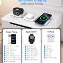 Charging Station for Apple Multiple Devices - 3 in 1 Foldable Magnetic Wireless Charger Dock - Travel Charging Pad for iPhone 17 16 15 14 13 12 Pro Max Plus Watch & Airpods