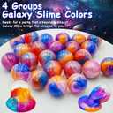 24 Pack Slime Party Favors, Galaxy Slime Balls Soft DIY Toys Stretchy and Non Sticky Stress Relief Safe Toys for Kids Girls Boy Classroom Prizes Birthday Gifts Halloween Christmas Party Favors