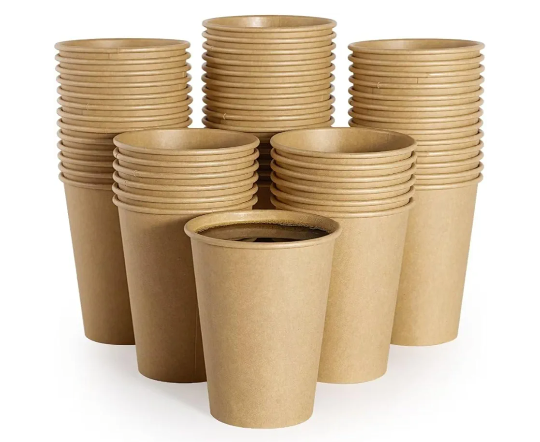 LITOPAK 240 Pack 12 oz Paper Cups, Kraft Hot Coffee Cups, Beverage Disposable Drinking Cups, Hot Coffee Cups, Paper Coffee Cups for Water, Coffee, Juice, and Tea