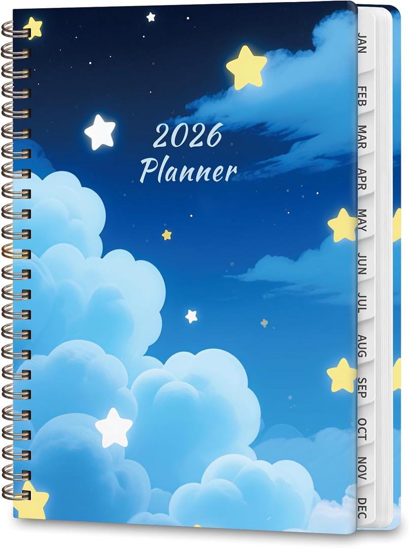 2026 Planner, Weekly and Monthly Calendar Academic Planner, Jan 2026 - Dec 2026, Planning Agenda Book for Desk Accessories and School Supplies - A5 (6.3'' x 8.5'') (Star)