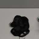 LONAI Bubble Ponytail Extension for Women,28 Inch Long Braided Wrap Around Synthetic Hair with Leather Cord, Straight Afro Puff, Braided Ponytail Extension Black