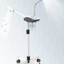 Professional 2-in-1 Facial Steamer with 5X Magnifying Lamp, Salon Grade Hot Mist Esthetician Device, Adjustable Timer, 2 Steam Levels, 3-Level LED Light, White