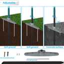 Patio 5' x 12' Outdoor Privacy Screen Freestanding Temporary Fence Panels Net Cover with Metal Poles for Outside Backyard Pool Garden Air Conditioner Fencing, Black