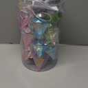 Amooca Christmas Balls Ornaments Hanging Garland Decorations with LED Lights 20pc 12.2ft for Window Wall Stair Railing Xmas Tree Holiday Party Home Decor with Timer Colorful Rainbow Pyramid Balls