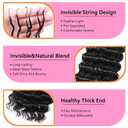 Curly Feather Crochet Hair Human Hair Feeling 100 Roots Pre-Separated miracle knot 18 Inch Deep Wave crochet Hair For Black Women (18 Inch-100 Roots, 1B#)