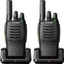 Retevis H-777 Rechargeable Walkie Talkies, Mini 2 Way Radios Long Range, Small Walky Talky, Portable FRS Two Way Radios with LED Flashlight(Black, 2 Pack)