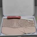 Nulea RT05C Wired Ergonomic Keyboard, Split Keyboard with Cushioned Wrist Rest, Adjustable Tilt Legs, Plug and Play, USB Corded, Compatible with Windows/Mac (Pink)