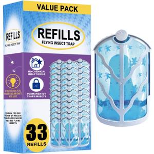 BAIMNOCM 33 Pack Refills Cartridge Compatible with Zevo Flying Insect Trap Refill M364 M364A and Max,White