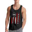 SANKILL Mens Tank Top Graphic Tank Tops for Men Summer Casual Workout Gym Muscle Men’s Tank Tops 4th of July Beach (Black, XXXL)