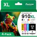 910XL 910 Ink Cartridges for HP Printers Compatible for HP 910XL Ink Cartridges Combo Pack Replacement HP OfficeJet Pro 8020 8025 8035 8028 8022 8010 8015(Black Cyan Magenta Yellow 4-Pack)