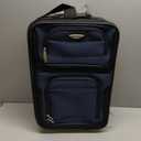 Travel Select Amsterdam Softside Expandable Luggage with Rolling Wheels, Navy, 21-Inch Carry-on