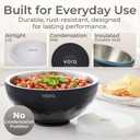 70oz Black Stainless Steel Dip Chiller Bowl with Lid (2 Pack)