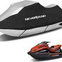 Jet Ski Cover Jetski Cover Compatible with Yamaha Seadoo, Trailerable Jet Ski Covers 2 3 Seater UV Resistant Waterproof Heavy Duty Jetski Covers with 2 Air Vents Suitable for PWC Lengths 115'' to 120"