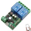 DieseRC 2 Channels WiFi Smart Switch, DC 5V 12V 24V 36V Passive Output Relay Module Ewelink APP WiFi Control Compatible with Alexa/Google Home, Inching/Self-Locking Switch