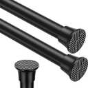 Tension Rods Adjustable Black Tension Rod Spring Rod Extendable Short Curtain Rod Spring Loaded Curtain Rods Tension Rod for Curtains,Closet,Kitchen