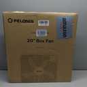 PELONIS 20 Inch Box Fan for Bedroom 3 Speeds, 25ft/s, Floor Fan, Window Fan, Table Fan, Desktop Fan with Superior Air Throw (2295 CFM), Lightweight, 5 Blades, suitable for Office, Living Room, Garage
