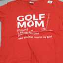 Womens Funny Golf Mom Definition Golfing Best Mom By Par V-Neck T-Shirt, Red , Size Medium