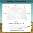 RV Skylight Replacement 18" x 26" -Universal Outer Dome Fits All Standard 14"x22" Openings, RV Shower Skylight for Camper Trailer Fifth Wheel Motorhome Truck (CLEAR)