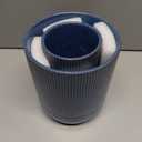 LE TAUCI Utensil Holder for Kitchen Counter, 7.3"+5.4" Fluted Ceramic Utensil Crock Organizer for Countertop, Heavy Large Holder for Spatulas, Spoons, Set of 2, Blue Marble